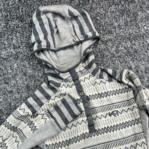 Kari Traa Merino Wool 1/4 button Nordic Base Layer Hoodie Top, Size Medium